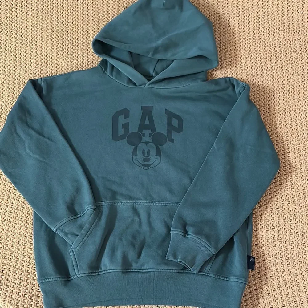 NWOT GAP Youth GREEN Hoodie with Iconic MICKEY Mouse size Youth L